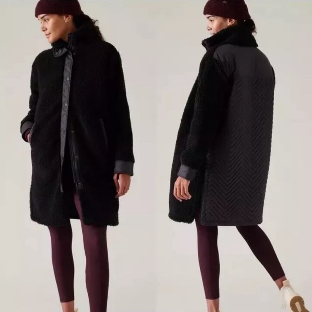 Athleta fleece hybrid coat